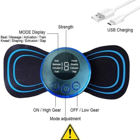 Mini Massager with 8 Modes and 19 Strength Levels,Rechargeable Electric Massager for Shoulder,Arms,Legs,Back Pain for Men and Women