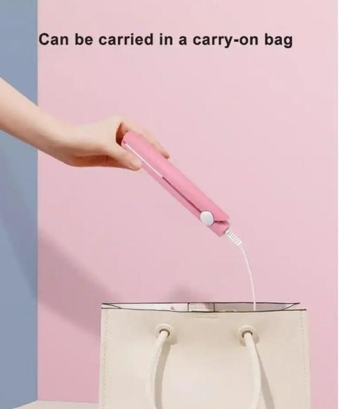 2-in-1 Mini Hair Straightener and Curler