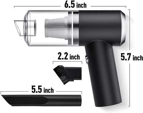 2 in 1 Vacuum Cleaner-Handheld Vacuum Car Cleaner Air Duster Wireless Rechargeable Home
